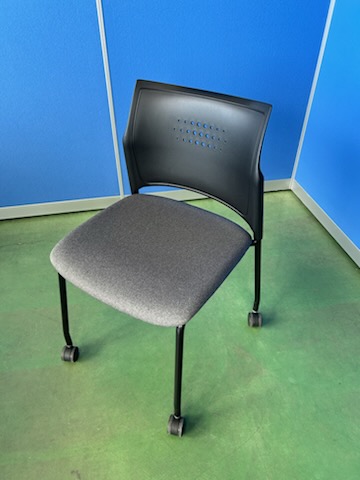 【6脚セット】　イナバ　KC-630シリーズ　ブラック　グレー　ミーティングチェア［446］