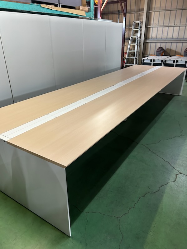 イナバ　フレイ　W4800　ナチュラルウッド　フリーアドレスデスク［487］