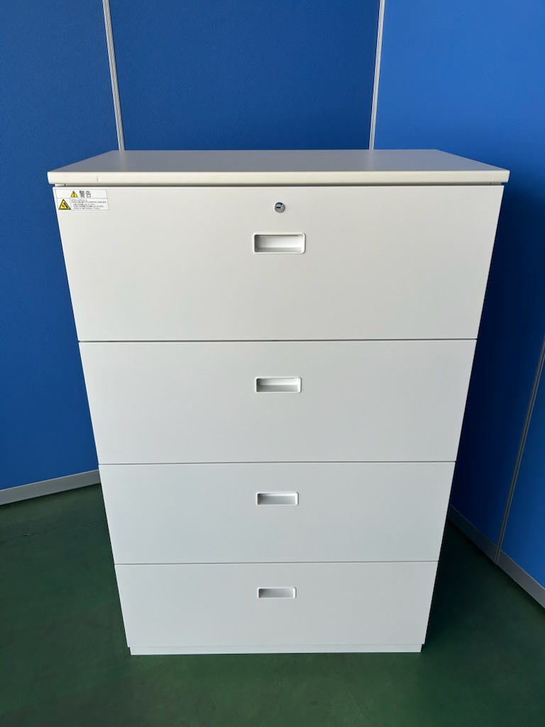 イトーキ　シンラインキャビネットA4　ホワイト　W800×D450×H1270　ラテラルキャビネット［514］