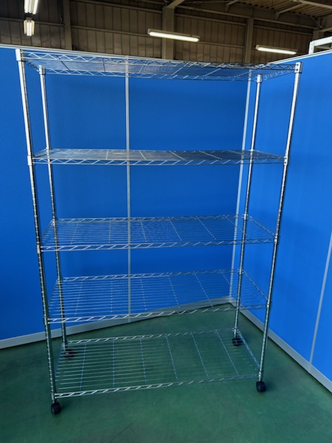 キャスター付スチールラック　W1200×D450×H1780［538］