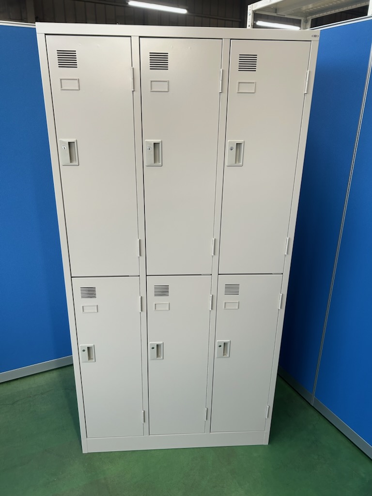 ［新古品］TOYO　6人用ロッカー　ニューグレー　オフィスロッカー