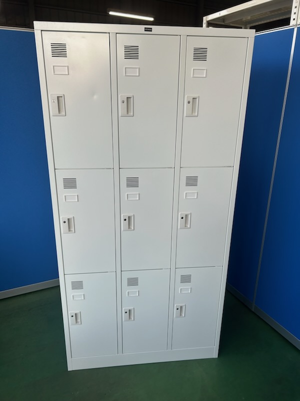 ウチダ　9人用システムロッカー　ホワイト　オフィスロッカー